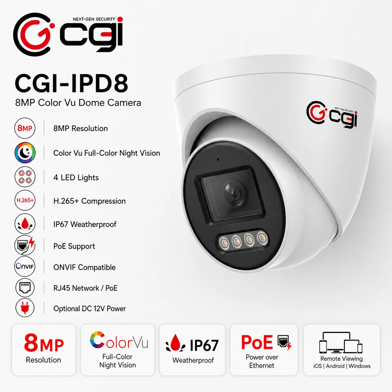 IP CAMERA 8MP DOME